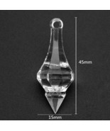 50pcs 45mm Clear Acrylic Crystal Drop Pendant Wedding Christmas Lamp Par... - £11.04 GBP