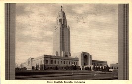 State Capitol Lincoln Nebraska NE Postcard -Unused Vintage BK55 - £2.36 GBP