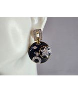 Womens Vintage Estate Sterling Silver Enamel Earrings 9.8g E2245 - €59,90 EUR