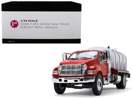 Ford F-650 with Roto Molded Water Tank Truck Red and White 1/34 Diecast Model by - £88.65 GBP