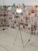 Three Light Tripod Stilnovo Style Floor Lamp Mid Century Studio Lamp Sputnik Flo - £509.45 GBP