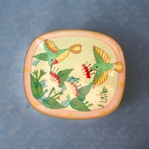 Hummingbirds Wood Trinket Box Decorative Floral Hand Crafted, Painted &amp; ... - $279.41 MXN