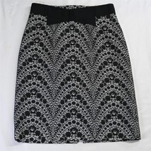 Antonio Melani 4 Black White Floral Womens Pencil Straight Skirt - £11.78 GBP