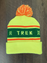 Retro TREK Knit Beanie Hat w/Pom USA Neon Winter Skiing Snowboard Cyclin... - $34.60