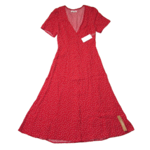 NWT Reformation Locklin in Ditty Red Polka Dot Print Midi Shirt Dress 4 $198 - £131.80 GBP