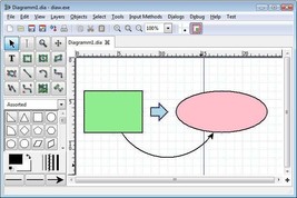 Dia Diagram Editor Flowchart / Diagram Editing Software PC / Mac  Softwa... - $16.50