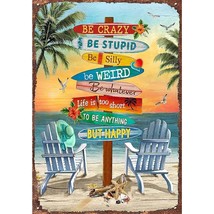 Retro Tin Signs Vintage Signs Beach Canvas Print Surfing Boards8X12Inch - £13.34 GBP