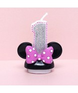 Minnie Mouse First Birthday Candle / Keepsake Topper 2-1/2&quot;X2-1/2&quot; - $456.75 MXN
