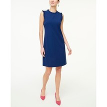 J. Crew Factory Womens Ruffleneck Suit Dress Shift Antique Navy Blue 20 - £34.09 GBP