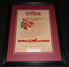 1985 Stride Cigarettes 11x14 Framed ORIGINAL Vintage Advertisement - $34.64