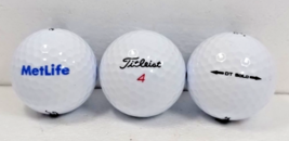 MetLife Titleist DT Solo 3 pack golf balls Not Sealed Never Used - $7.91