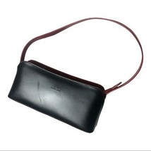 Daniela Moda Vera Pelle Vintage 80&#39;s Red Black Mini Leather Bag - £59.21 GBP