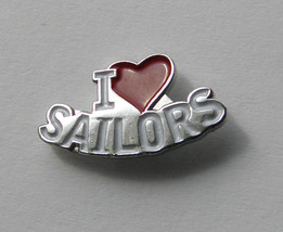 NAVY I LOVE HEART SAILORS LAPEL PIN BADGE 1/2 INCH - £4.20 GBP