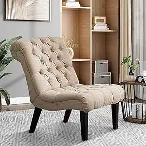 Living Room Chair Modern Accent Chair, Upholstered Tufted Armless Bedroo... - $258.99