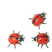 Doll House Shoppe Toy Ladybug Set/3 8505 Micro-mini Miniature - £3.53 GBP