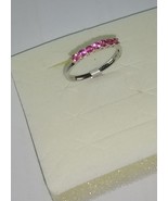 10K White Gold Rare Pink Rubellite Round Band Ring, Size 9, 0.45(TCW), 1... - $199.99