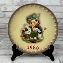 Hummel 1986 Annual Plate Boy With Bunnies No 279 Goebel Germany 7.5 Inches - $15.23