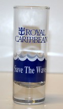 Shot Glass Shooter Royal Caribb EAN (Save The Wave) Dark Blue &amp; White - £4.71 GBP