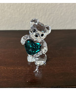 Swarovski “A Heart for you” Mini Teddy Bear Green Heart Crystal Figurine... - £54.12 GBP