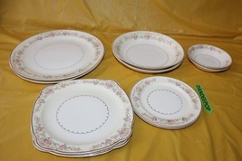 Vintage 10 Piece Serving Plates Bowl The Paden City Pottery Co USA Marlene Lace  - £126.31 GBP