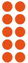 2" Orange Round Color Coded Inventory Label Dots Stickers  - $3.99+