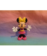 Disney Mattel 2012 Pink Outfit Yellow Bow Minnie Mouse PVC Figure Cake T... - £3.12 GBP