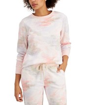 MSRP $50 Style &amp; Co Petite Dot Camo Crewneck Sweatshirt Pink Size PS - £17.22 GBP