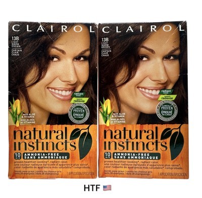 2 Clairol Natural Instincts - 13 B Light Warm Brown - 1 Application Ammo... - $55.43