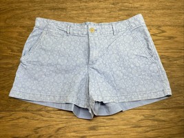 Gap Blue Floral Pattern Chino Summer Shorts Woman&#39;s Size 6 Preppy Classi... - $14.84