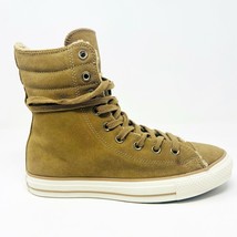 Converse CTAS Hi Rise Beige Dune Womens Shearling Lined Winter Shoes 553... - £55.00 GBP