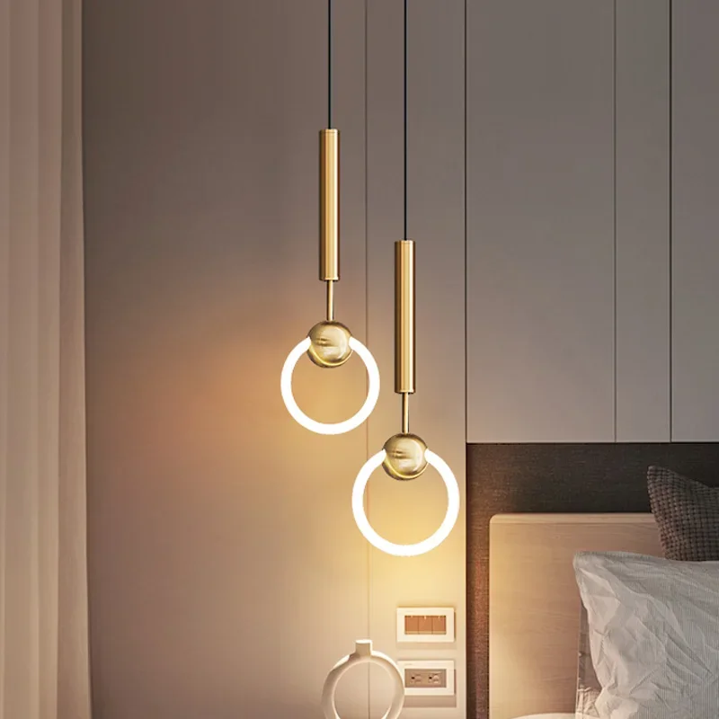 Nordic Luxury LED Bedroom Bedside Pendant Lights Chandelier Dining Room - $49.03+