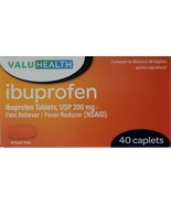 Ibuprofen 200 mg Pain Relief Fever Reducer 40 Caplets - £2.72 GBP
