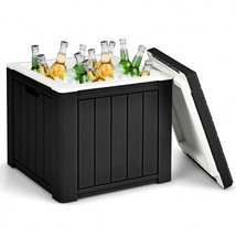 10 4-in-1 Gallon Storage Cooler for Picnic and Outdoor Activities-Black - Color: - £90.97 GBP