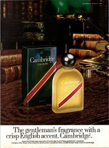 1981 Cambridge Cologne Leather Bound Books College Vintage Print Ad Wall... - $10.97