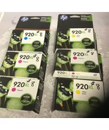 NEW HP 6 #920XL Cyan Magenta Yellow Ink Cartridges GENUINE Old Dates - $40.55 CAD