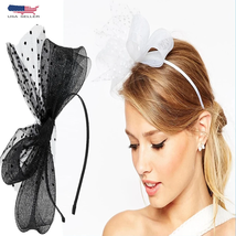 Women Girl Teen Cute Large Bow Ribbon Hair Band Handmade Headband Wedding Party - £4.14 GBP