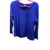 Lauren Ralph Lauren Long Sleeve T-shirt Embroidered Logo Royal Blue Plus... - $14.68