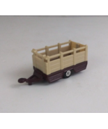 Vintage Maisto Cattle/Livestock Trailer Tan &amp; Brown 1.25&quot; x 3&quot; Toy Trailer - $9.89