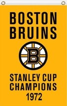 Boston Bruins stanley cup champions 1972 Flag 3X5Ft Polyester Digital Pr... - $18.00