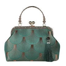 New Style Evening Bag Embroidery Women&#39;s Chinese Style Retro Satin Cross Clutch  - £119.50 GBP