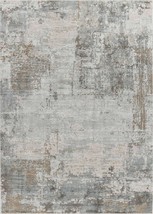 8' X 10' Beige Abstract Power Loom Stain Resistant Area Rug - $615.99