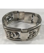 Christian F Heise Sterling Silver Handmade Abstract Station Bracelet Unique - $1,797.28 CAD