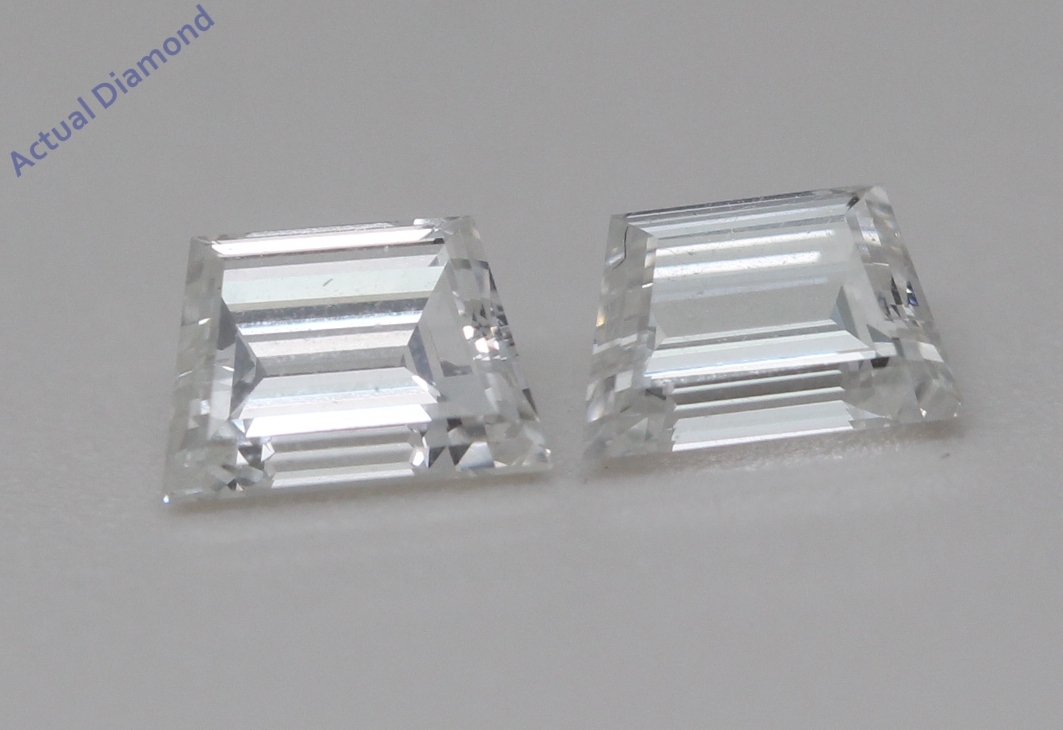 A Pair of Trapezoid Natural Mined Loose Diamonds (0.98 Ct G-h VS1-VS2) - $2,415.00