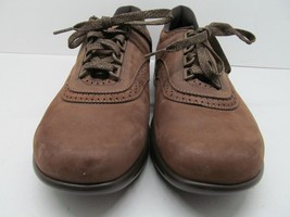 SAS Walk Easy Brown Nubuck Oxfords Size 9.5 M Excellent - £31.17 GBP