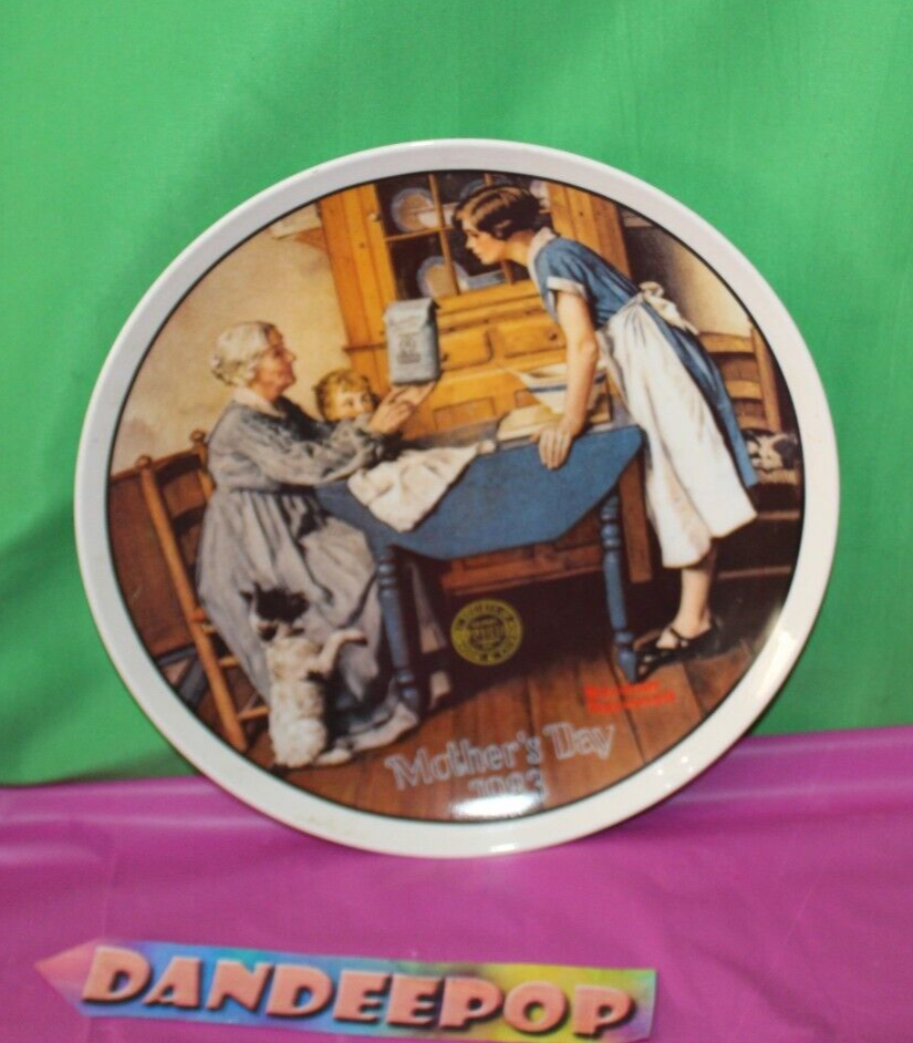 Primary image for Norman Rockwell Mother's Day Knowles Collector Plate 1983 1236H