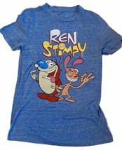 Ren And Stimpy Adult XS Youth L 2018 Viacom Short Sleeve Blue T Shirt - $18.00