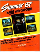 STREET FIGHTER Arcade Game Magazine AD Original 1987 Retro Video Art 8.5&quot; x 11&quot; - £11.84 GBP