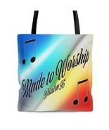 AOP Rainbow Style Tote Bag &quot;Made to Worship&quot; - $24.74+