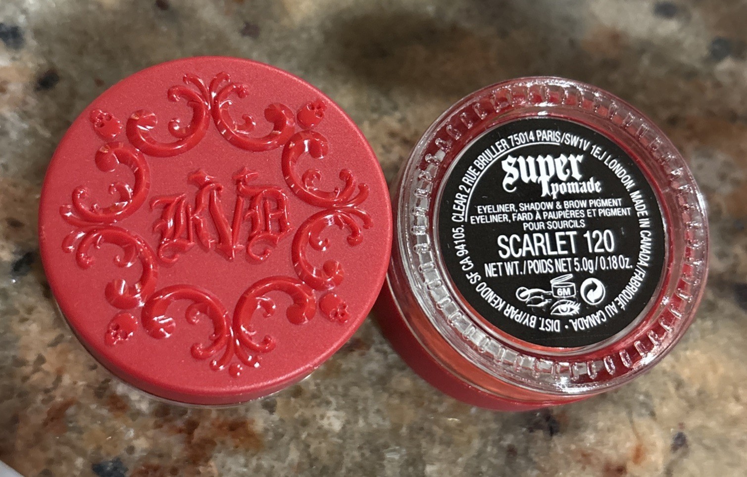 2 Kat Von D KVD Pomade Eyeliner, Shadow &amp; Brow Pigment - 120 Scarlet - 0... - $37.13