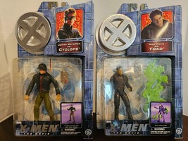 Marvel X-Men: The Movie - Cyclops &amp; Toad Action Figures - Toy Biz 2000 NIB - £25.48 GBP